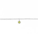 Permanent Bracelet With Birthstone Slider White Gold