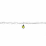 Permanent Bracelet With Birthstone Slider White Gold