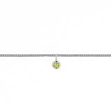 Permanent Bracelet With Birthstone Slider White Gold