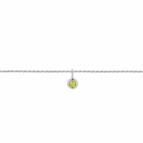 Permanent Bracelet With Birthstone Slider White Gold