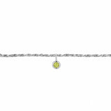 Permanent Bracelet With Birthstone Slider White Gold