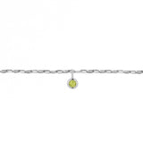 Permanent Bracelet With Birthstone Slider White Gold
