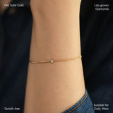 Petite Cuban Round Bezel Diamond Bracelet