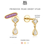 Princess Pear Drop Stud
