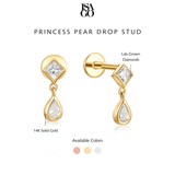 Princess Pear Drop Stud