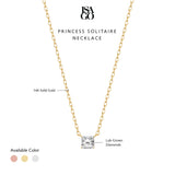 Princess Solitaire Necklace