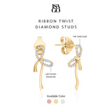 Ribbon Twist Studs
