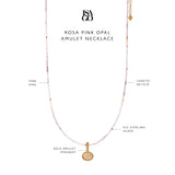 Isago Archive Kalung Wanita Rosa Pink Opal Amulet Necklace