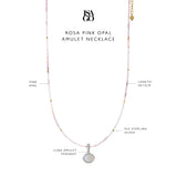 Isago Archive Kalung Wanita Rosa Pink Opal Amulet Necklace