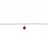 Permanent Bracelet With Birthstone Slider White Gold