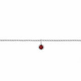 Permanent Bracelet With Birthstone Slider White Gold