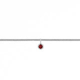 Permanent Bracelet With Birthstone Slider White Gold