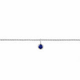 Permanent Bracelet With Birthstone Slider White Gold