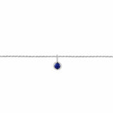 Permanent Bracelet With Birthstone Slider White Gold