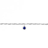 Permanent Bracelet With Birthstone Slider White Gold
