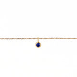 Permanent Bracelet With Birthstone Slider Yellow Gold