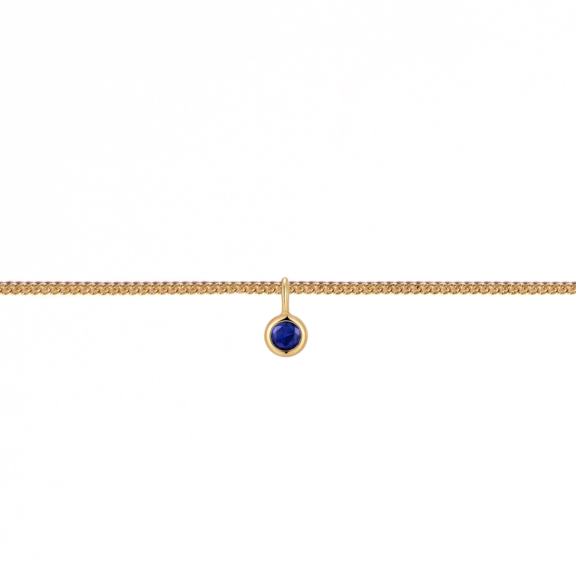 Permanent Bracelet With Birthstone Slider Yellow Gold