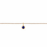 Permanent Bracelet With Birthstone Slider Yellow Gold