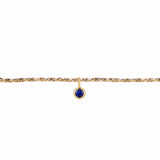 Permanent Bracelet With Birthstone Slider Yellow Gold