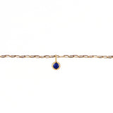 Permanent Bracelet With Birthstone Slider Yellow Gold