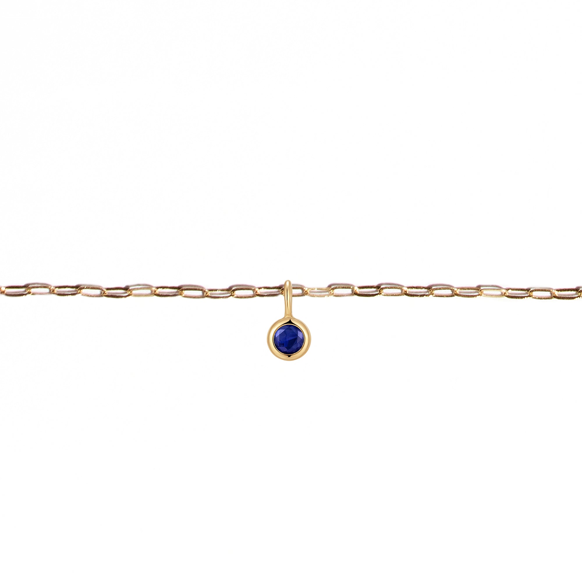 Permanent Bracelet With Birthstone Slider Yellow Gold