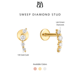 Sweep Diamond Stud
