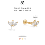 Tiara Diamond Flatback Studs