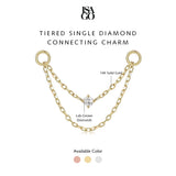 Tiered Single Diamond Connecting Charm
