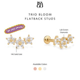 Trio Bloom Flatback Studs