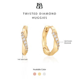 Twisted Diamond Huggies