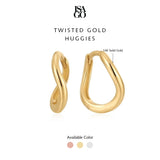 Twisted Gold Huggies