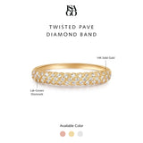 Twisted Pave Diamond Band