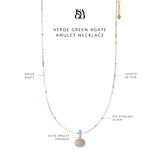 Isago Archive Kalung Wanita Verde Green Agate Amulet Necklace