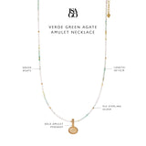 Isago Archive Kalung Wanita Verde Green Agate Amulet Necklace