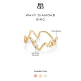 Wavy Diamond Ring