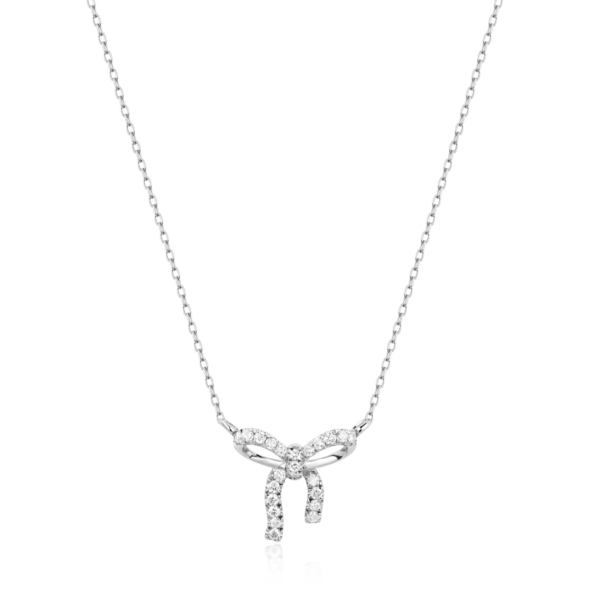 Pave Bow Necklace