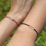 COUPLE PROMISE BUNDLE Carabiner Lock Link + Push Pavé Link Bracelet