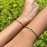 COUPLE PROMISE BUNDLE Carabiner Pavé Link + Push Pavé Link Bracelet