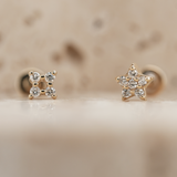 PIERCING STARTER KIT Micro Clover + Star Flatback Studs