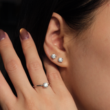 PREMIUM ELEGANCE BUNDLE Round Solitaire Studs + Round Solitaire Ring