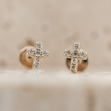 COUPLE PROMISE BUNDLE Cross Diamond Flatback Pair