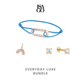 EVERYDAY LUXE BUNDLE Push Pavé Link + Rainbow Arch Pendant + Mini Round Diamond Flatback
