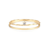 Parallel Single Round Diamond Ring