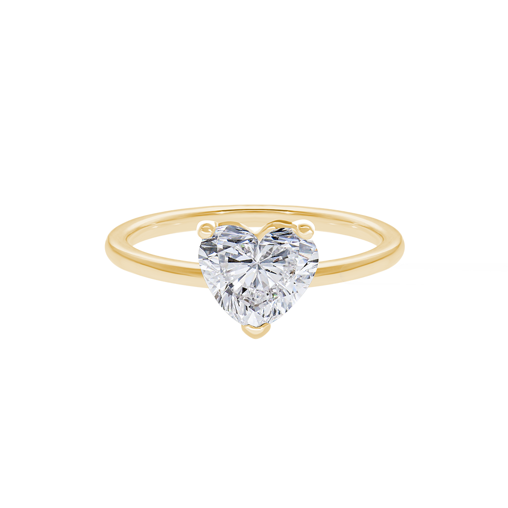 Heart Solitaire Ring