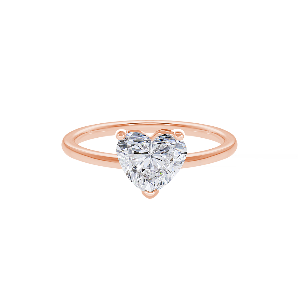 Heart Solitaire Ring