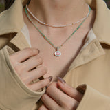 Isago Archive Kalung Wanita Verde Green Agate Amulet Necklace