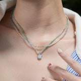 Isago Archive Kalung Wanita Verde Green Agate Amulet Necklace