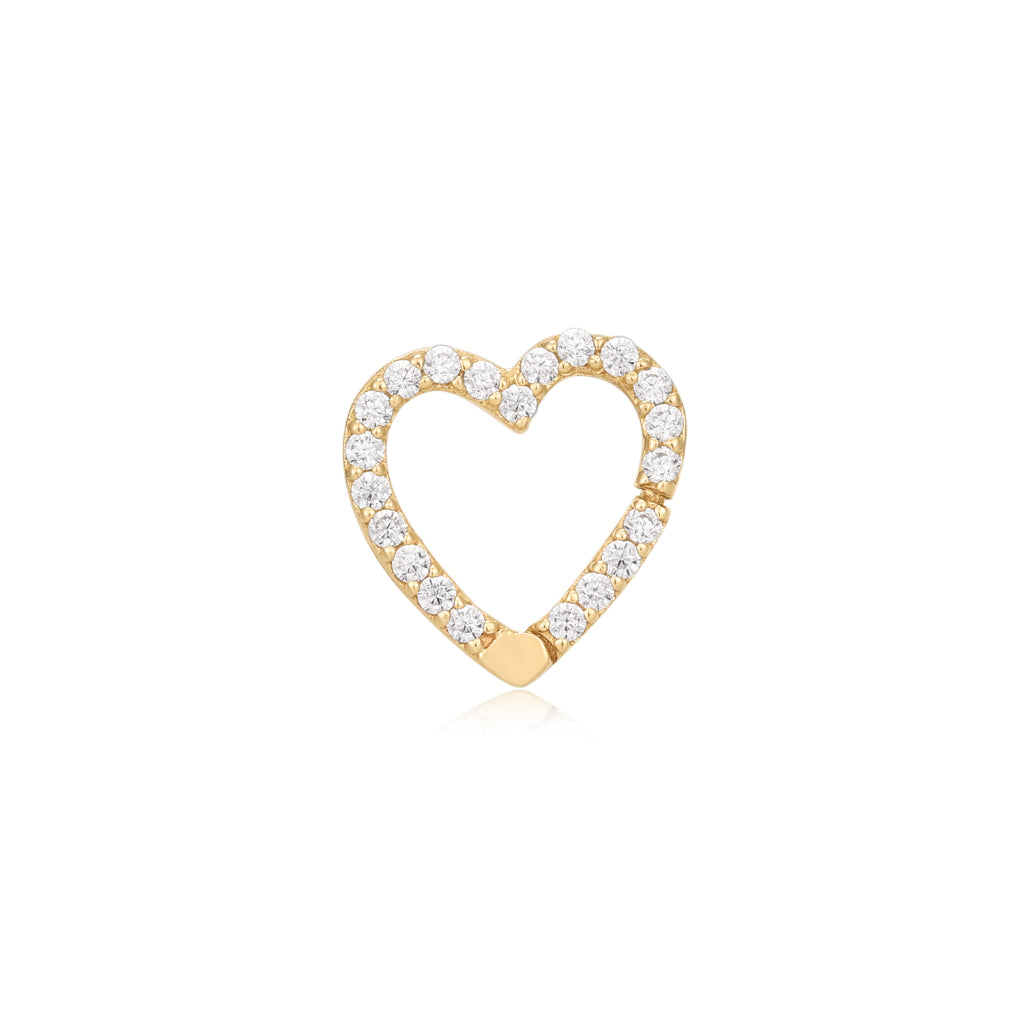 Heart Pave Link Bracelet