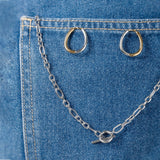 Isago Studio Anting Wanita Ever Metal Oval Hoop Earrings