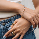 Isago Studio Gelang Wanita Ever Metal Orbit Chain Bracelet